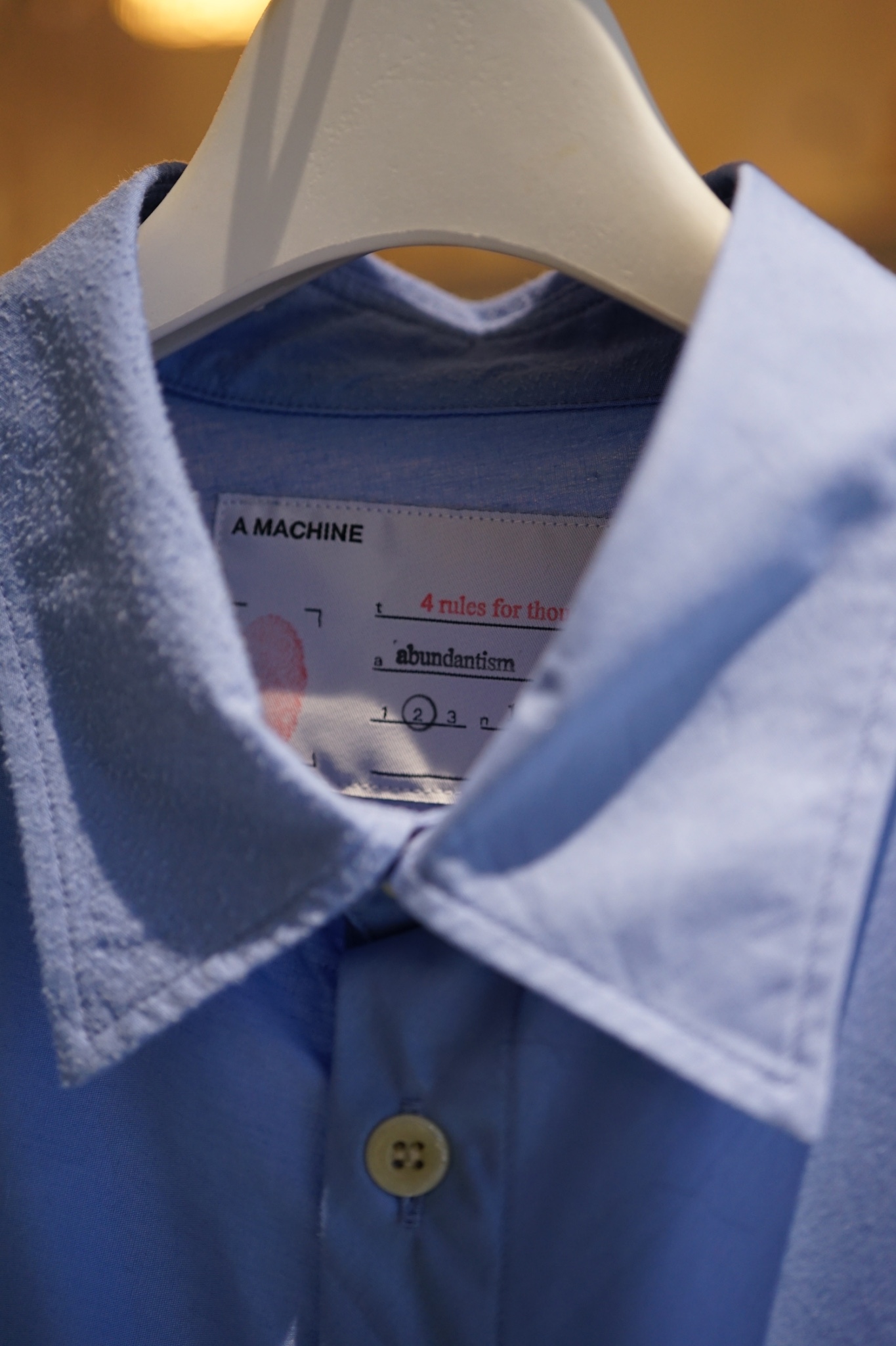 A MACHINE シャツ 25ss A MACHINE】ルール破りのシャツ - abundantism